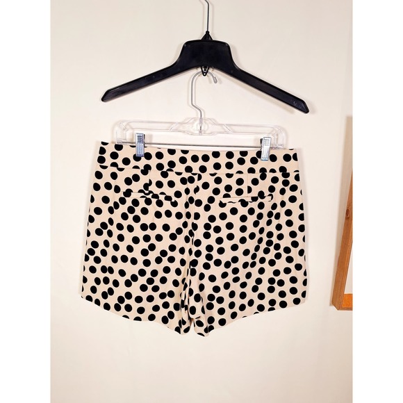 J. Crew Women's Polka Dot Cream Shorts Size 10 with side Zipper - Picture 3 of 6